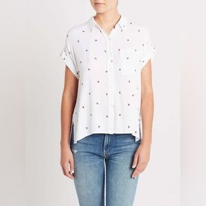 Rails Whitney Strawberry Fields Button Down Blouse Size Small
